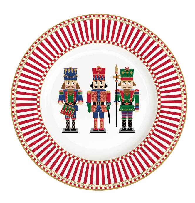 Piatti dessert del Servizio Nutcracker 18 piatti per 6 persone