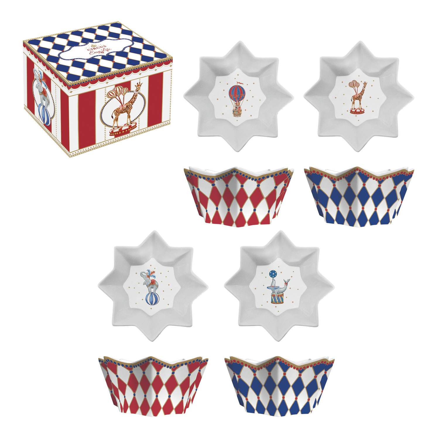 Circus set 4 ciotole Ø 11 cm