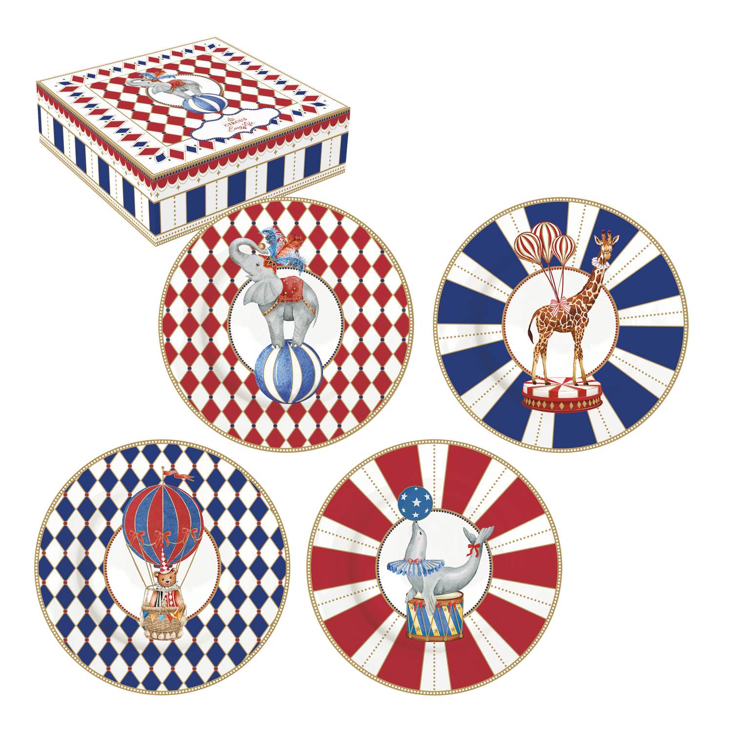 Piatti dessert del Servizio Circus 18 piatti per 6 persone