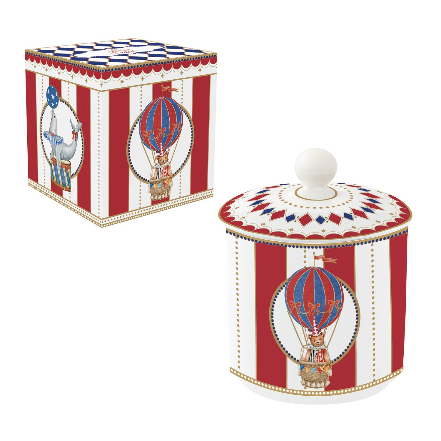 Circus barattolo orsetto Ø 10,5 × 13 cm