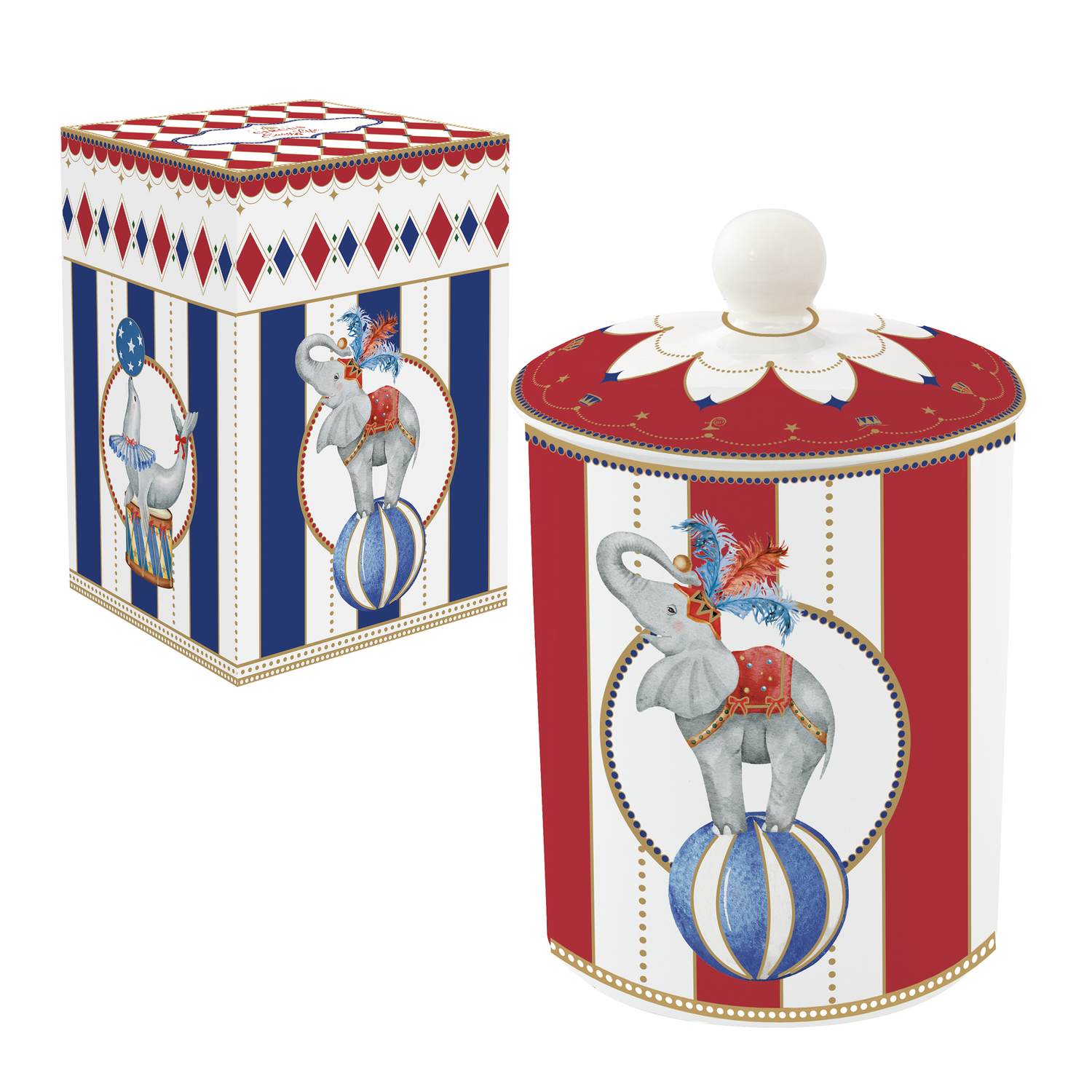 Circus barattolo elefante Ø 11,5 × 18 cm