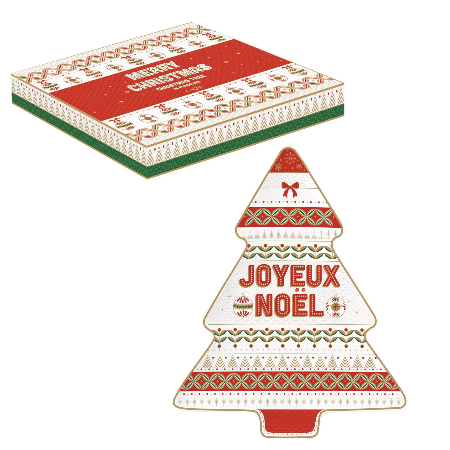 Enjoy Your Christmas piatto abete 25,5 cm