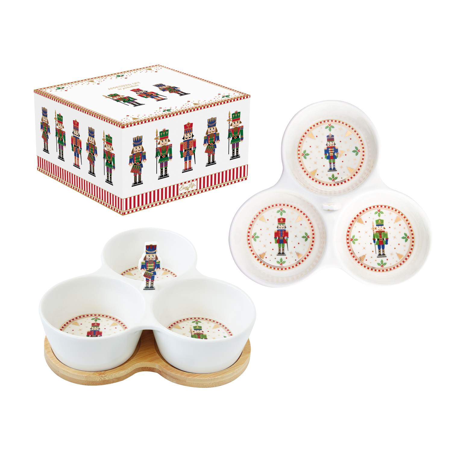 Nutcracker antipastiera 3 vani 20,5 × 17 cm