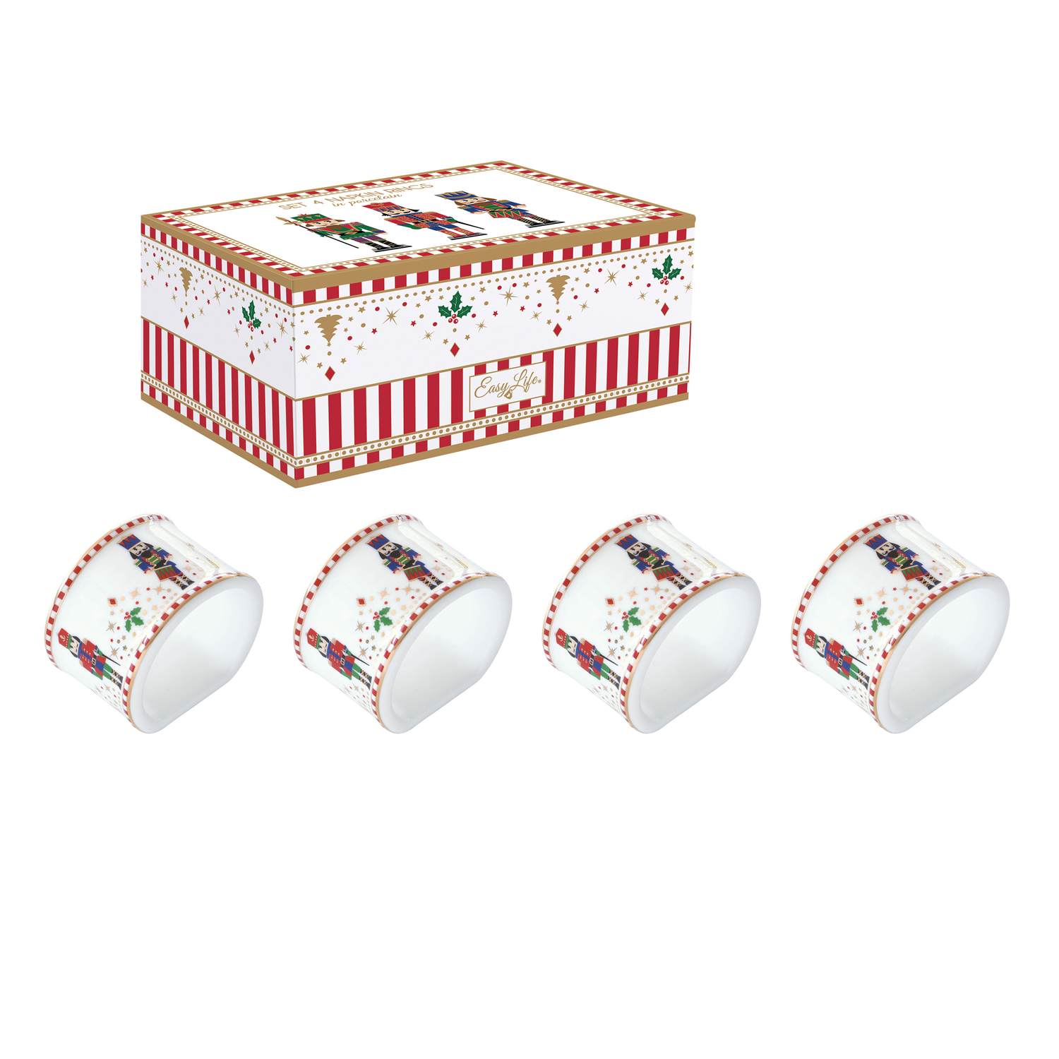 Nutcracker set 4 legatovaglioli Ø 4,5 cm