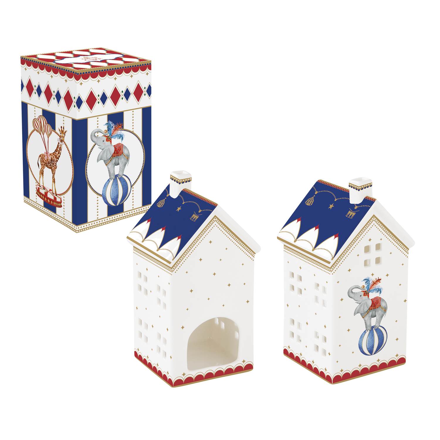 Circus casetta portacandela 14,5 cm