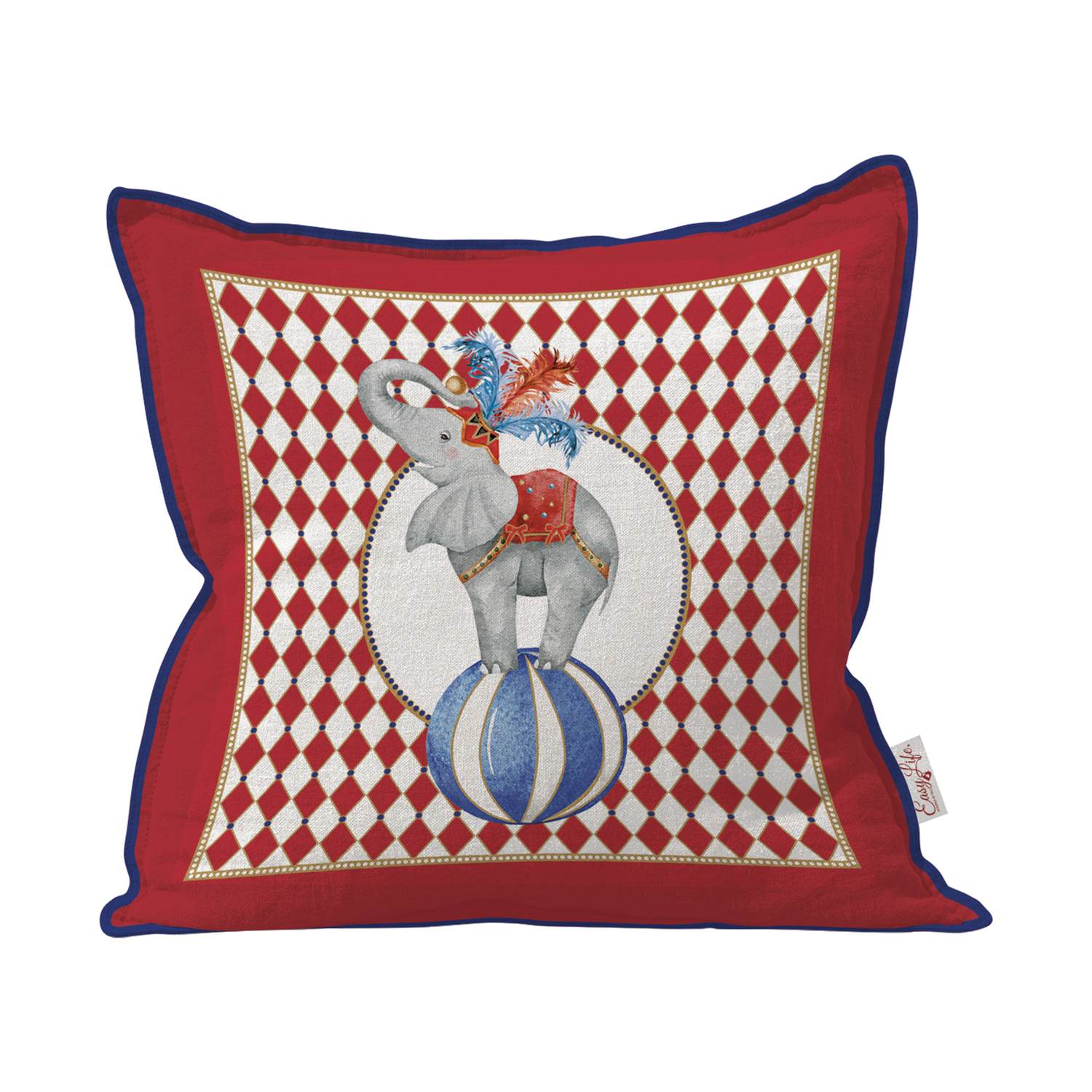 Circus cuscino elefante 45 × 45 cm