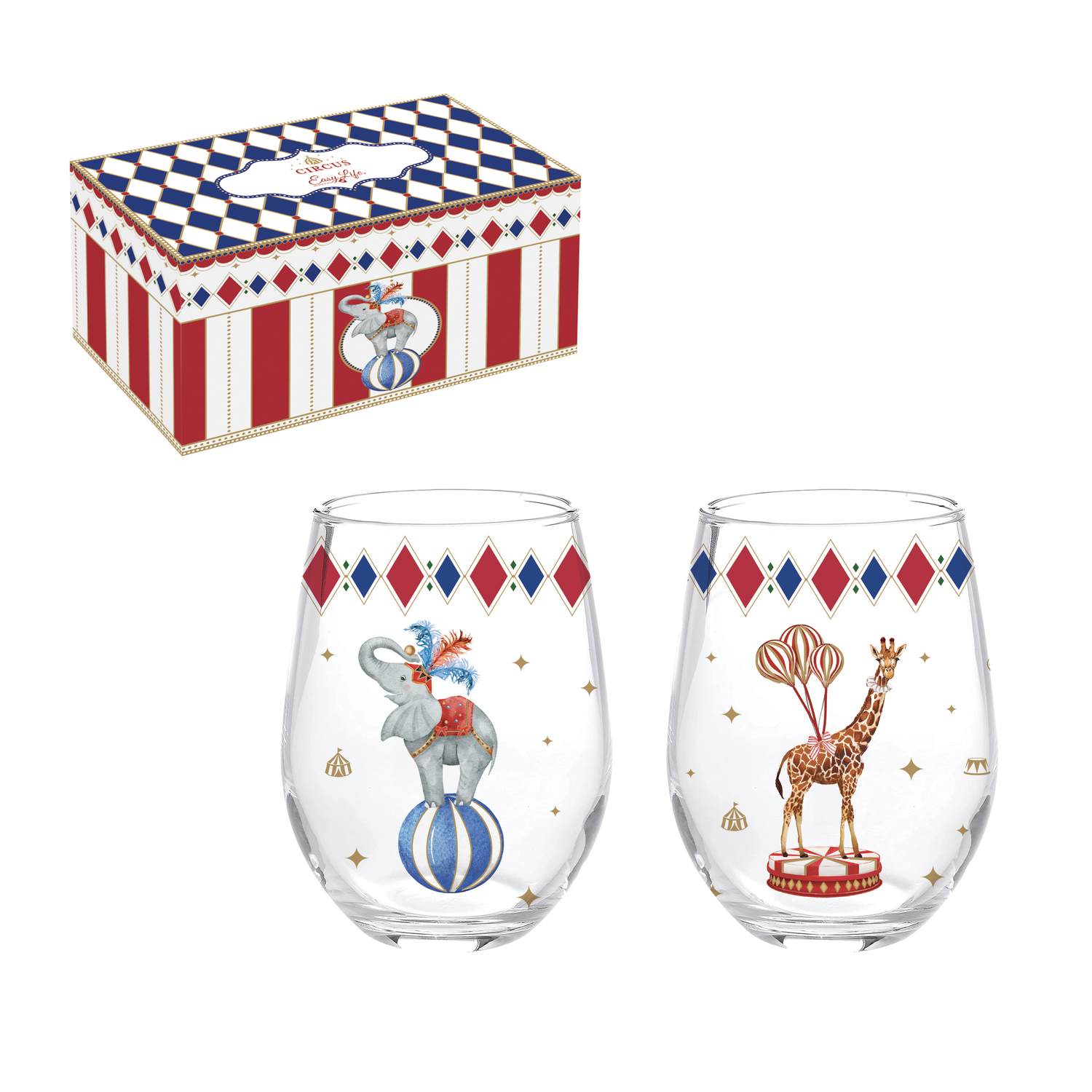 Circus set 2 bicchieri 500 ml
